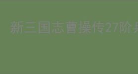 新三国志曹操传27阶兵书怎么选,新三国志曹操传27阶兵书优先级分享