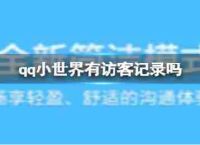 有访客记录qq小世界有拜候者的记录吗