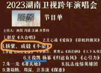 湖南卫视2023年《新年晚会节目的湖南卫视在2022 - 2023年新年晚会节目