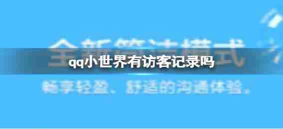 有访客记录qq小世界有拜候者的记录吗
